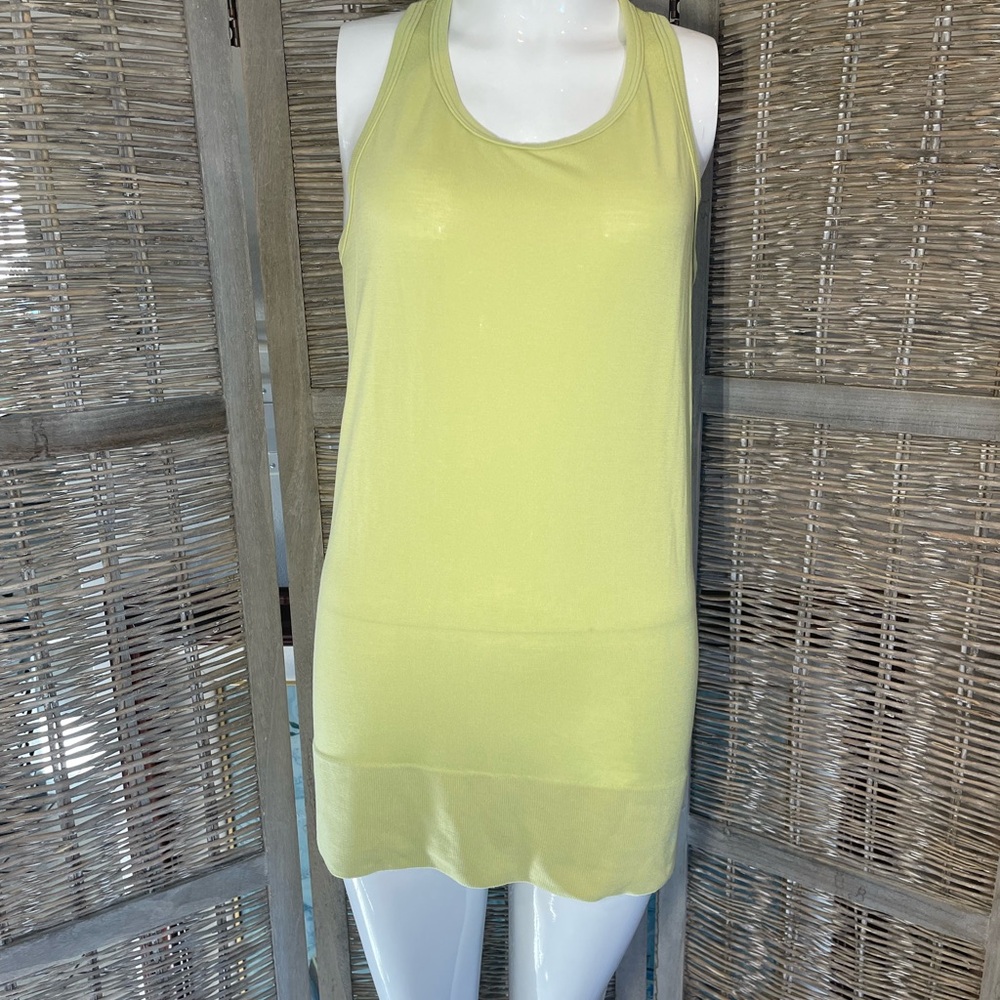 NWT + VTG Nike Lime Green Women' longline tank - size Small